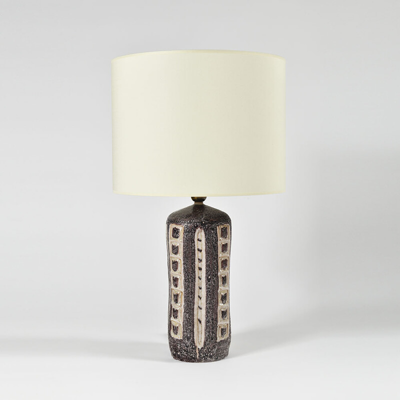 1950 ceramic table lamp Guido Gambone