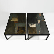 amazing pair of Paul Kingma seventies coffee table