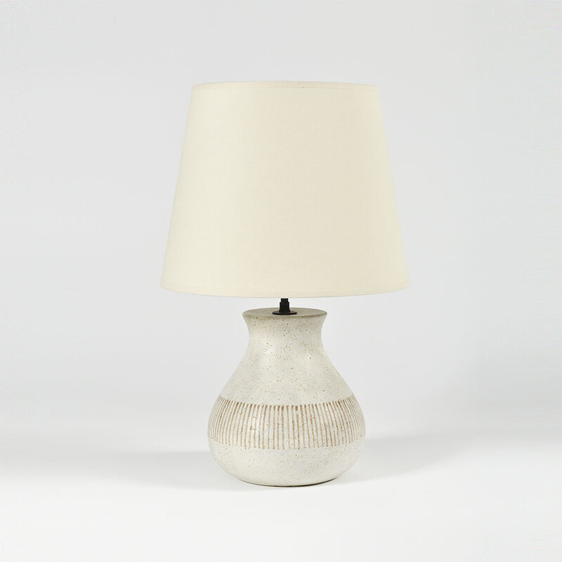 Bruno Gambone Ceramic Table Lamp Italy 1980 Elegant Vintage Italian Design