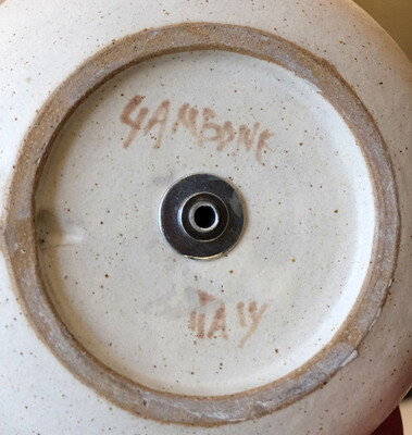 Bruno Gambone Ceramic Table Lamp Italy 1980 Elegant Vintage Italian Design