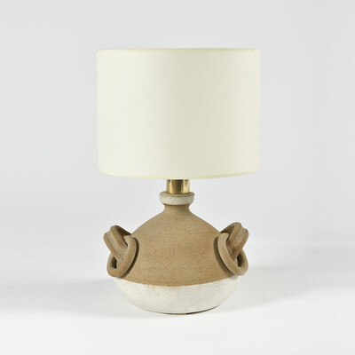 Bruno Gambone ceramic table lamp with rings