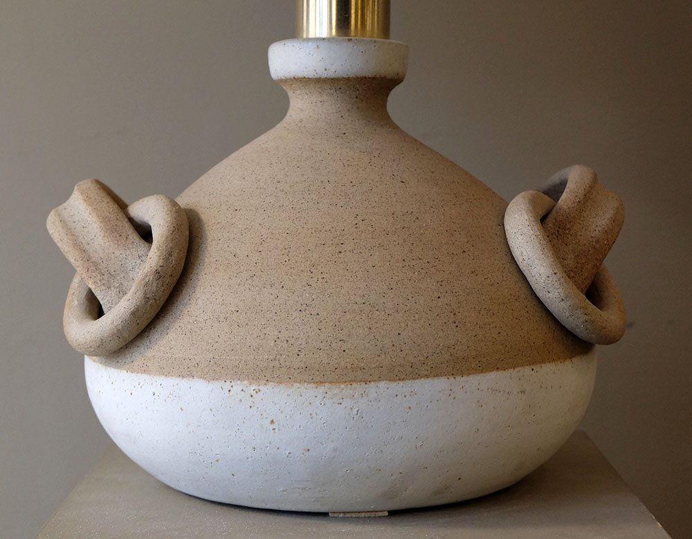 Bruno Gambone ceramic table lamp with rings