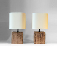 Bruno Gambone Lamps (1980) Rare Italian Ceramic