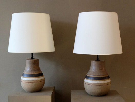 Bruno Gambone pair of lamps