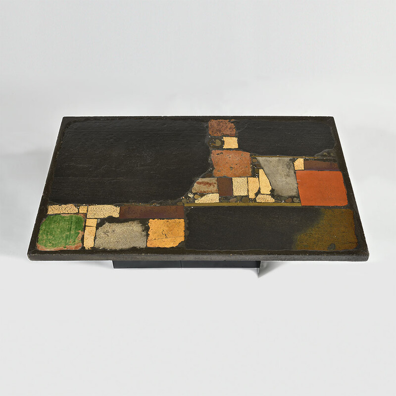 colored Paul Kinma 1975 coffee table
