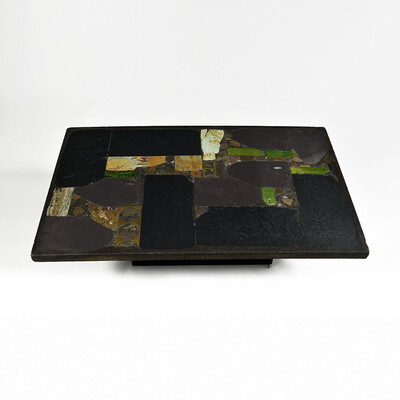 dark black top rectangular kingma table