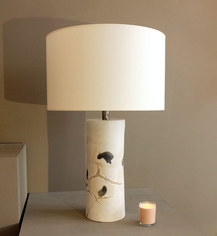 extra large ceramic table lamp Bruno Gambone