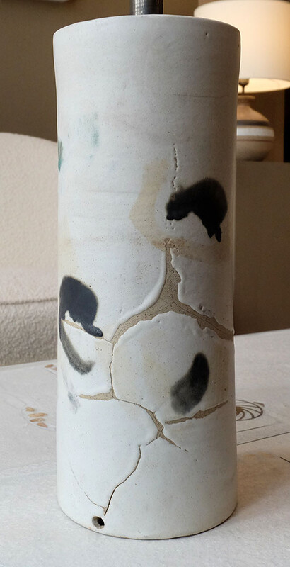 extra large ceramic table lamp Bruno Gambone