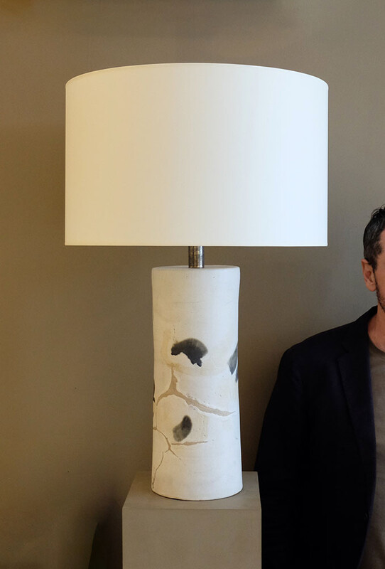 extra large ceramic table lamp Bruno Gambone