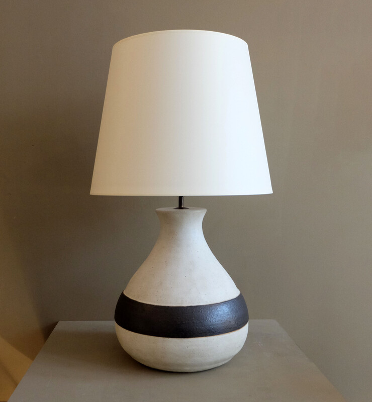 extra large ceramic table lamp by Bruno Gambone