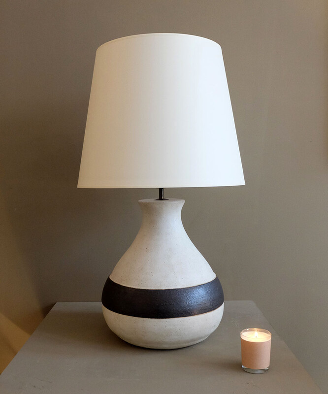 extra large ceramic table lamp by Bruno Gambone