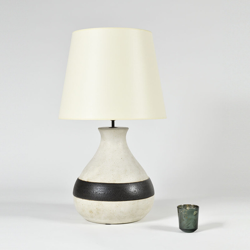 extra large ceramic table lamp by Bruno Gambone