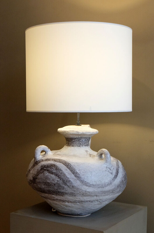extra large ceramic table lamp by Marcello Fantoni