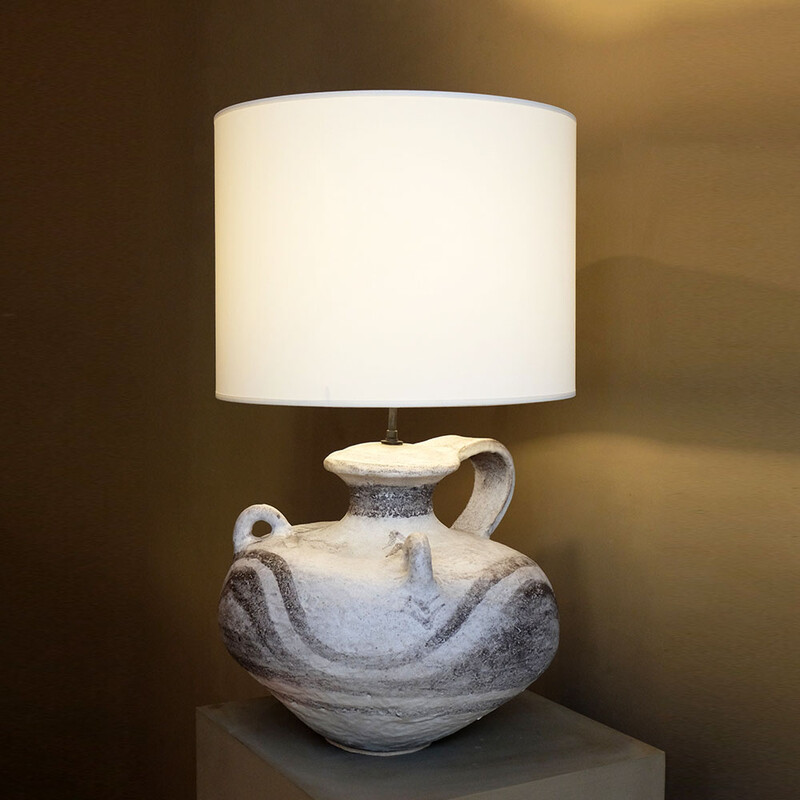 extra large ceramic table lamp by Marcello Fantoni