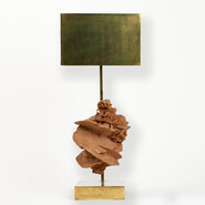 gilt bronze gypsum flower table lamp