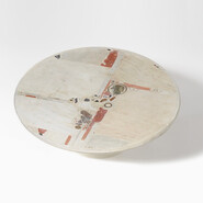 Huge rare Paul Kingma brutalist white coffee table