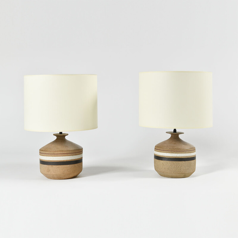 Pair of Bruno Gambone table lamps