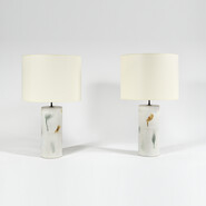 paire de grandes lampes Bruno Gambone