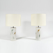 paire de grandes lampes Bruno Gambone