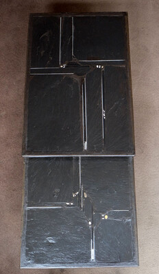 Paul Kingma ensemble de 2 tables basses noires1992