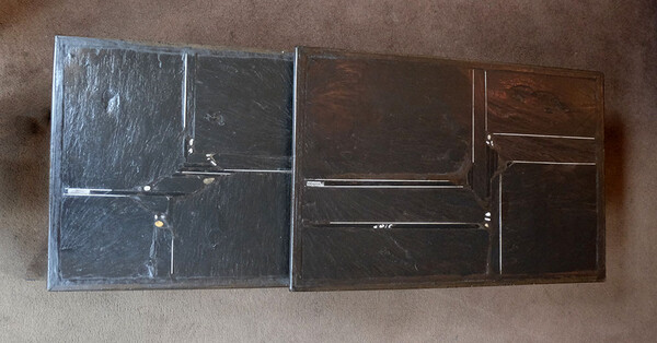 Paul Kingma ensemble de 2 tables basses noires1992