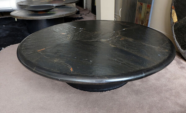 Paul Kingma grande table basse noire 1988