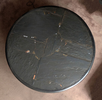 Paul Kingma grande table basse noire 1988