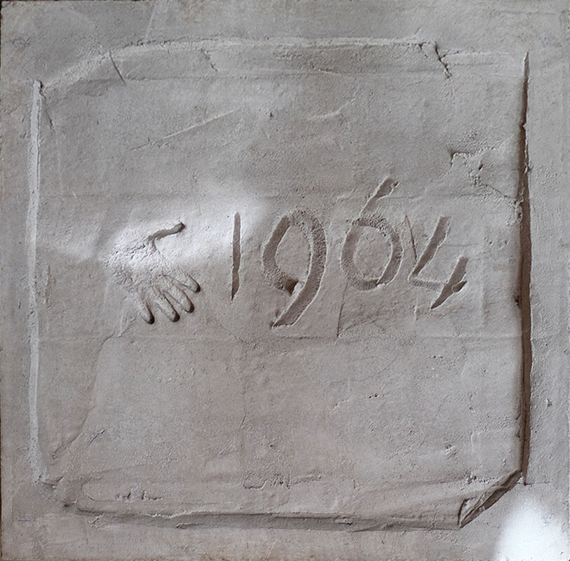 Paul Kingma Huge brutalist coffee table, 1964 – Unique Concrete & Stone Inlay