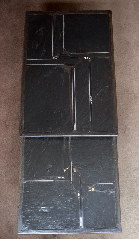 Paul Kingma set of 2 black coffee tables 1992