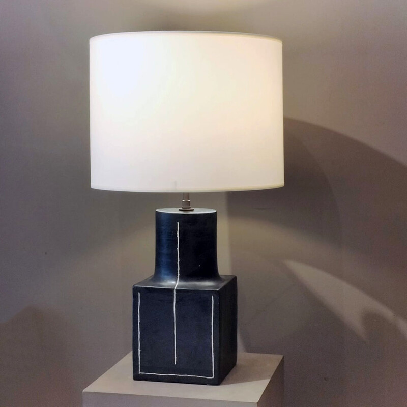Rare Bruno Gambone 1970 table lamp