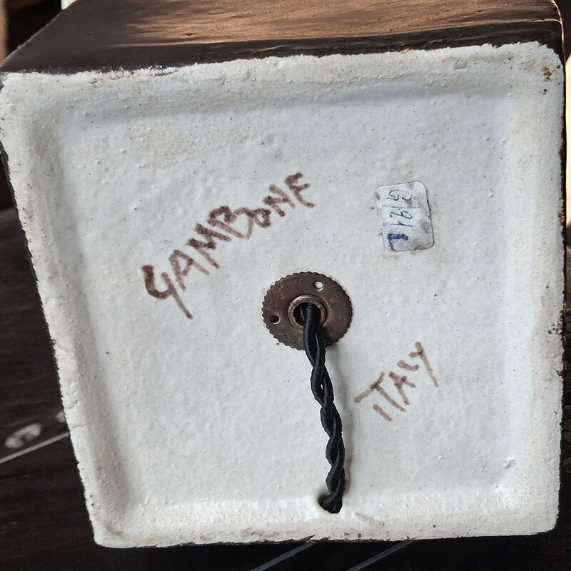 Rare Bruno Gambone 1970 table lamp