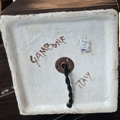 Rare Bruno Gambone 1970 table lamp