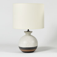 Rare Bruno Gambone big round ceramic table lamp