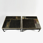 rare Paul Kingma brutalist coffee tables (1964–1967)