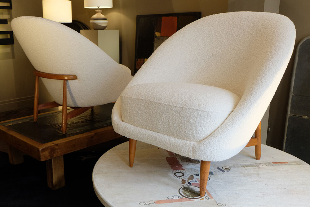 rare theo ruth artifort 115 pair of chairs