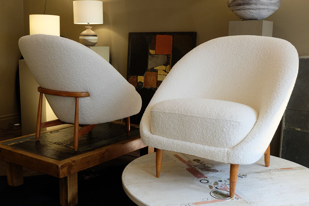 rare theo ruth artifort 115 pair of chairs