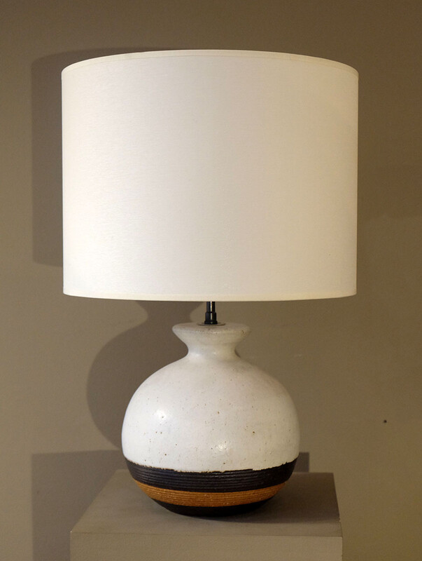 set of 2 Bruno Gambone ceramic similar table lamps