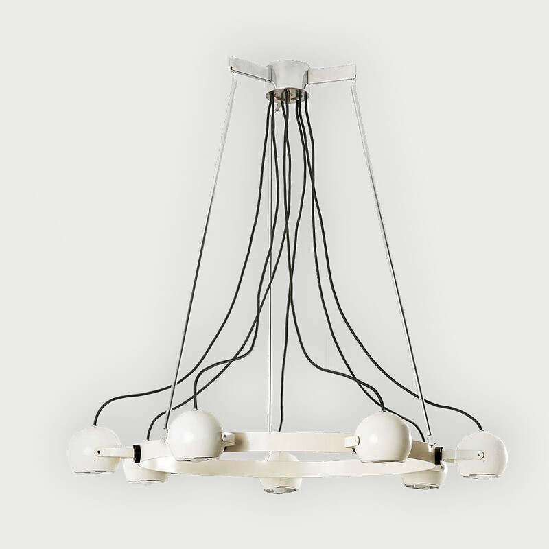 Stilnovo Chandelier 1970 Italian Mid-Century Modern Lighting