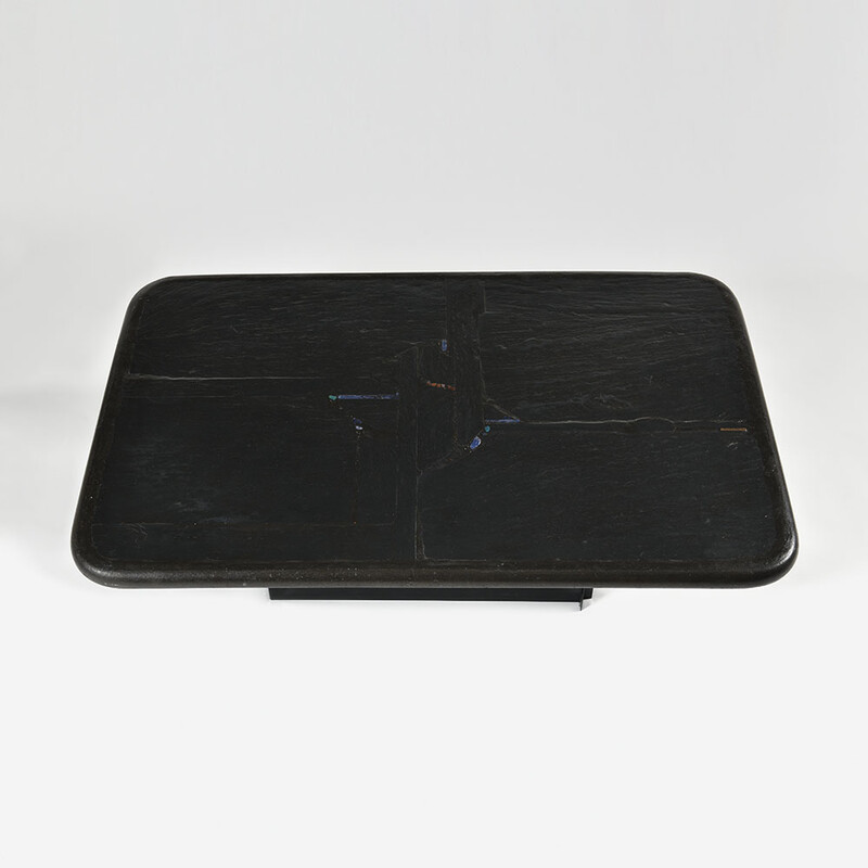 total black Paul Kingma big coffee table